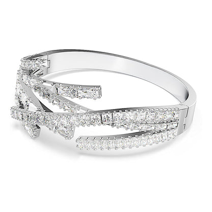 Brazalete Matrix, Tallas mixtas, Blanco, Baño de rodio
