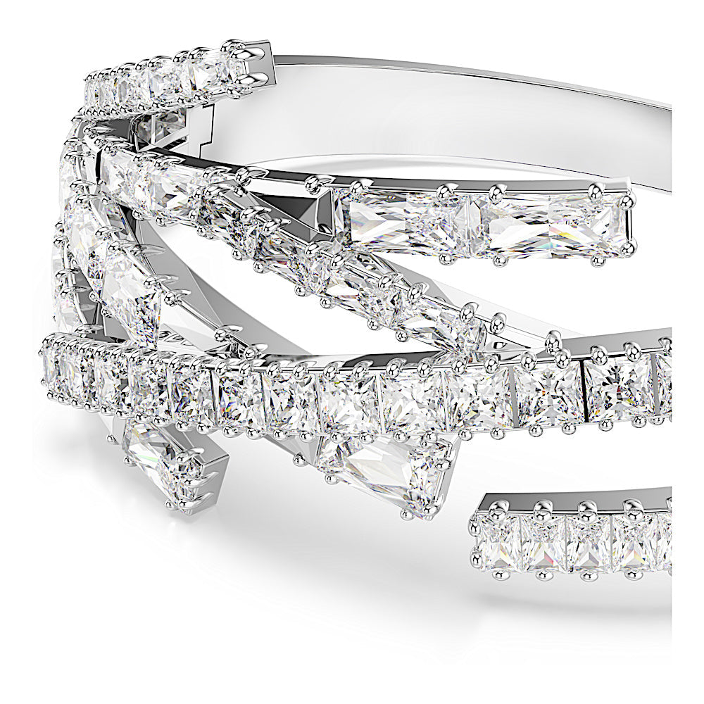 Brazalete Matrix, Tallas mixtas, Blanco, Baño de rodio