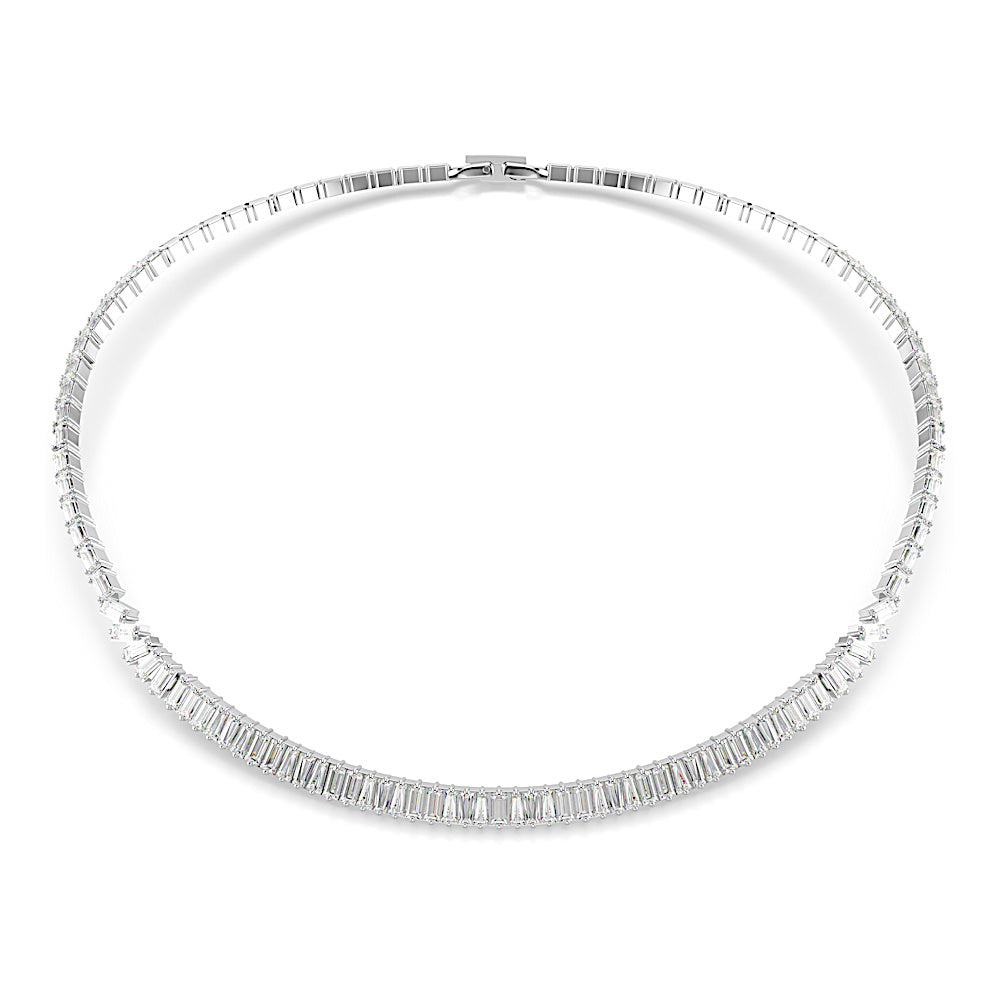 Collar Matrix, Talla baguette, Blanco, Baño de rodio