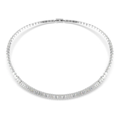 Collar Matrix, Talla baguette, Blanco, Baño de rodio