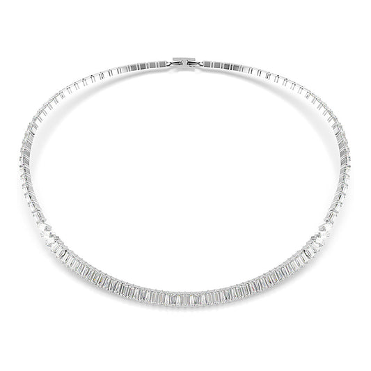 Collar Matrix, Talla baguette, Blanco, Baño de rodio