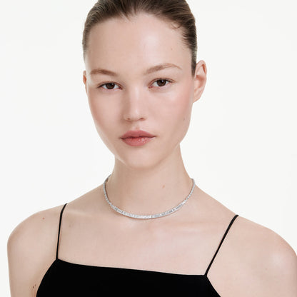 Collar Matrix, Talla baguette, Blanco, Baño de rodio
