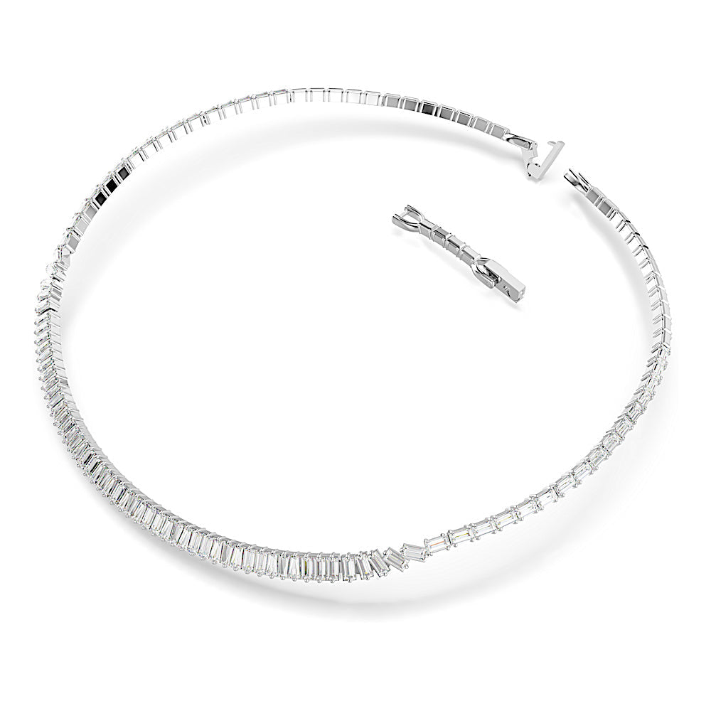 Collar Matrix, Talla baguette, Blanco, Baño de rodio