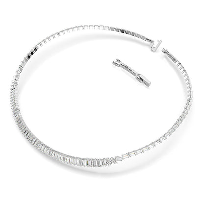 Collar Matrix, Talla baguette, Blanco, Baño de rodio