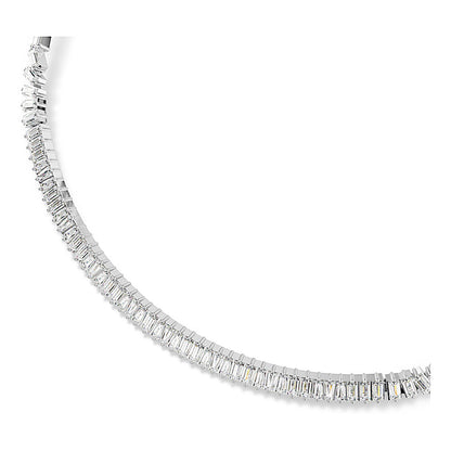 Collar Matrix, Talla baguette, Blanco, Baño de rodio