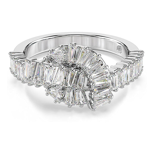 Anillo Matrix, Talla baguette, Nudo, Blanco, Baño de rodio