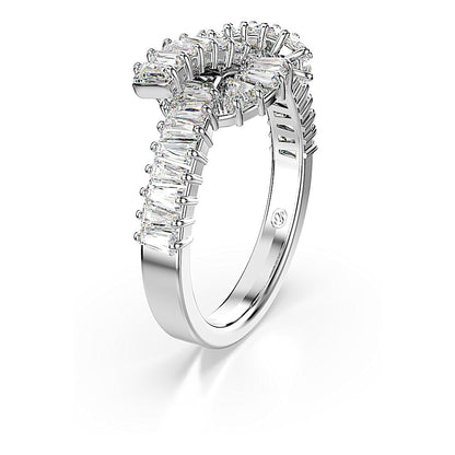 Anillo Matrix, Talla baguette, Nudo, Blanco, Baño de rodio