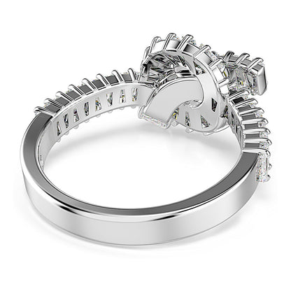 Anillo Matrix, Talla baguette, Nudo, Blanco, Baño de rodio