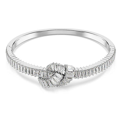 Brazalete Matrix, Talla baguette, Nudo, Blanco, Baño de rodio