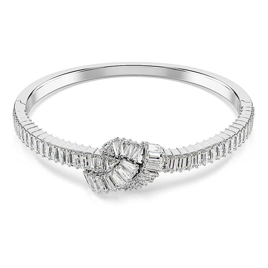 Brazalete Matrix, Talla baguette, Nudo, Blanco, Baño de rodio
