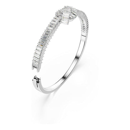 Brazalete Matrix, Talla baguette, Nudo, Blanco, Baño de rodio
