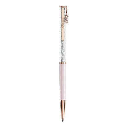 Bolígrafo Crystalline Silk, Símbolo del infinito, Lacado rosa, baño tono oro rosa