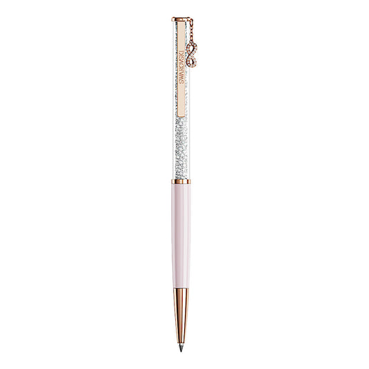 Bolígrafo Crystalline Silk, Símbolo del infinito, Lacado rosa, baño tono oro rosa