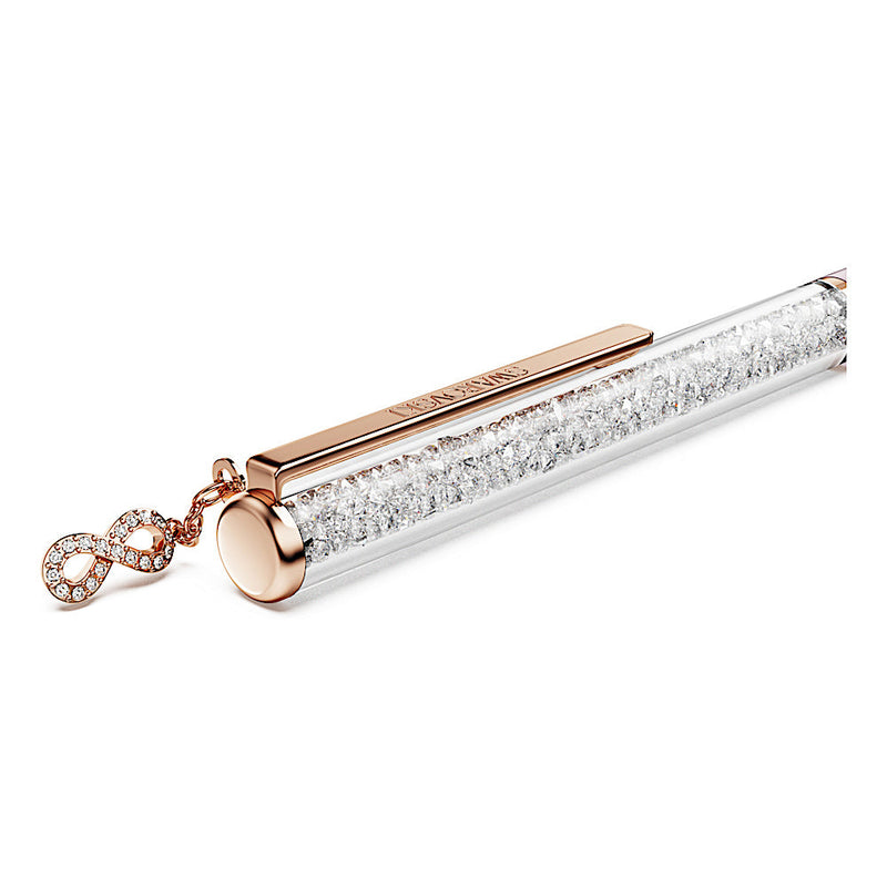 Bolígrafo Crystalline Silk, Símbolo del infinito, Lacado rosa, baño tono oro rosa