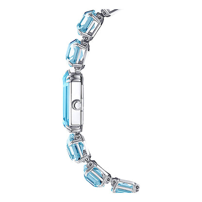Reloj, Pulsera de talla octogonal, Azul, Acero inoxidable