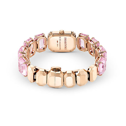 Reloj, Pulsera de talla octogonal, Rosa, Acabado tono oro rosa