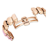 Reloj, Pulsera de talla octogonal, Rosa, Acabado tono oro rosa