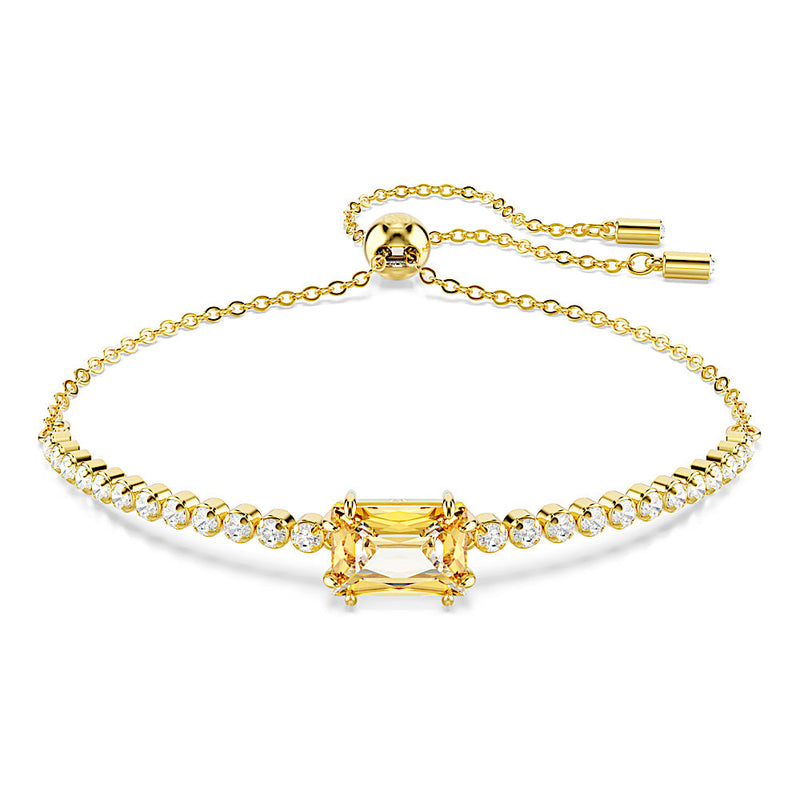 Pulsera Tennis Matrix, Tallas mixtas, Caramelo, Baño tono oro