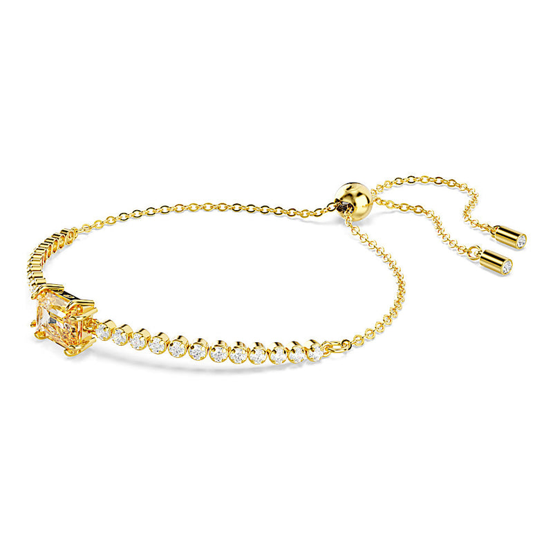 Pulsera Tennis Matrix, Tallas mixtas, Caramelo, Baño tono oro