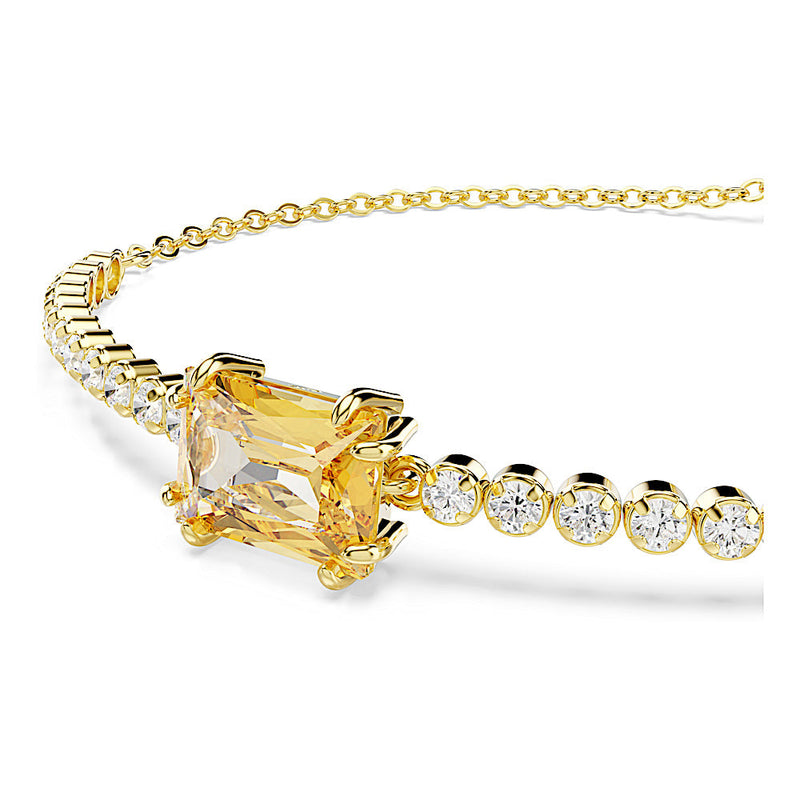 Pulsera Tennis Matrix, Tallas mixtas, Caramelo, Baño tono oro