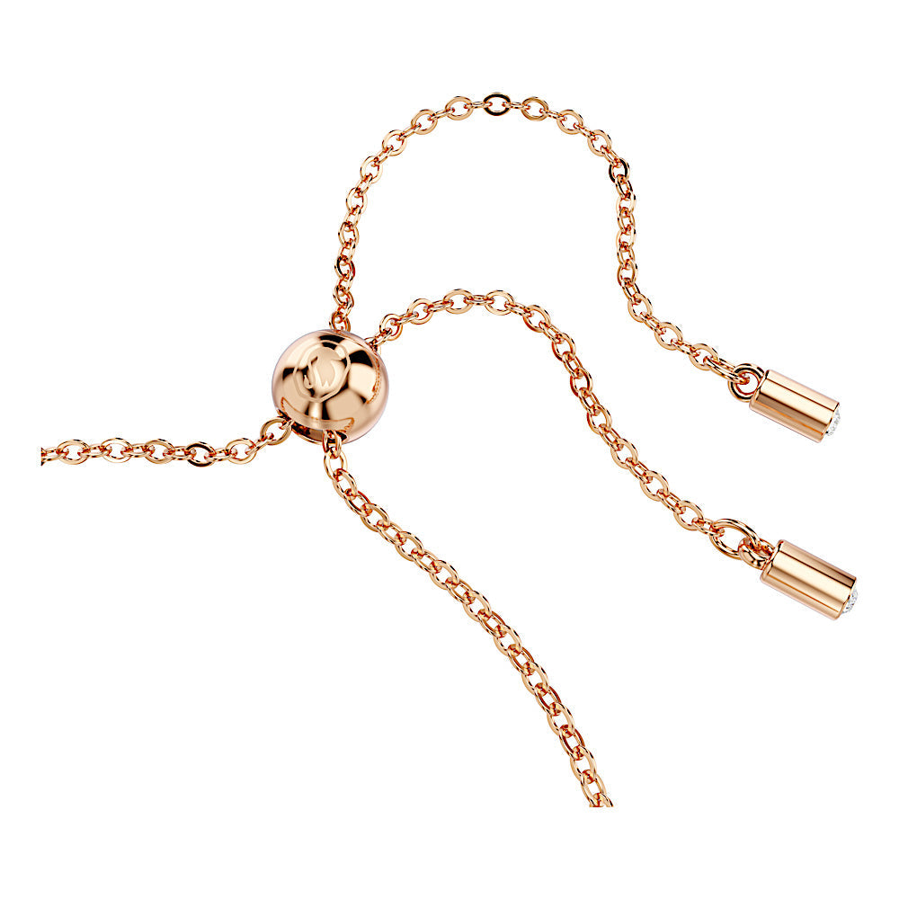 Pulsera Tennis Matrix, Tallas mixtas, Blanca, Baño tono oro rosa