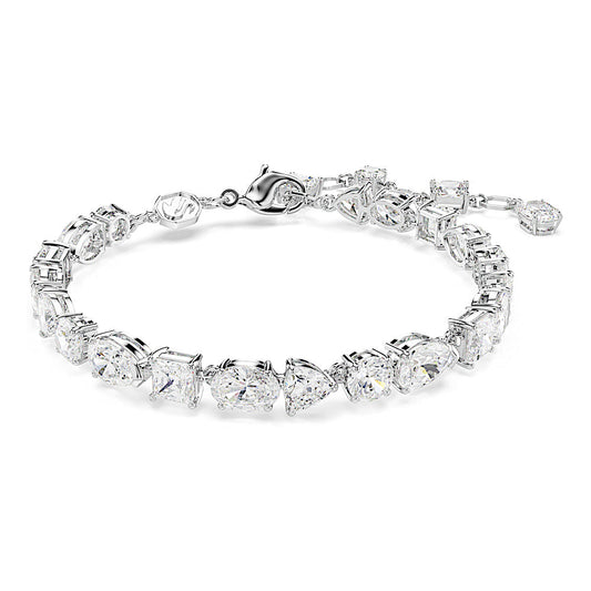 Pulsera Mesmera, Tallas mixtas, Blanca, Baño de rodio