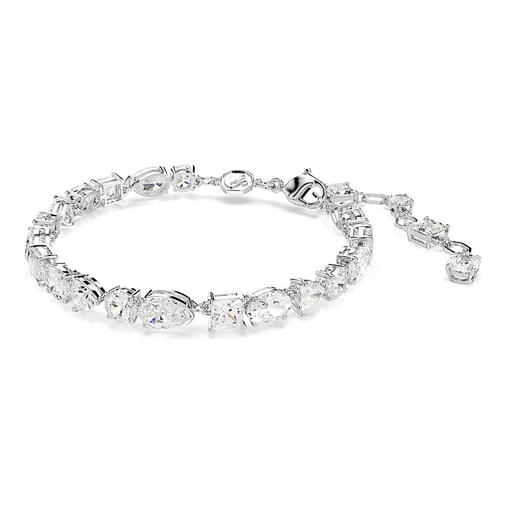 Pulsera Mesmera, Tallas mixtas, Blanca, Baño de rodio