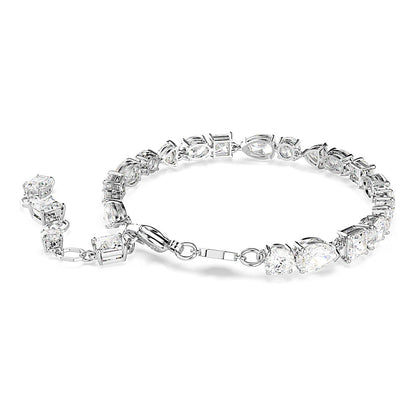 Pulsera Mesmera, Tallas mixtas, Blanca, Baño de rodio
