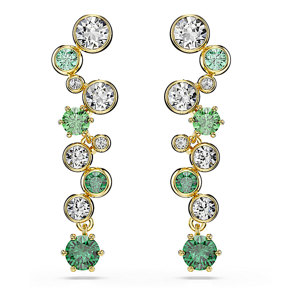 Pendientes Constella, Tallas mixtas, Verdes, Baño tono oro