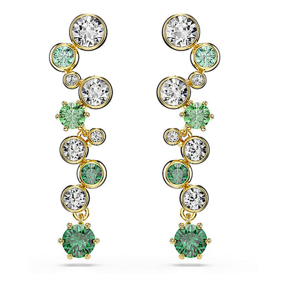 Pendientes Constella, Tallas mixtas, Verdes, Baño tono oro
