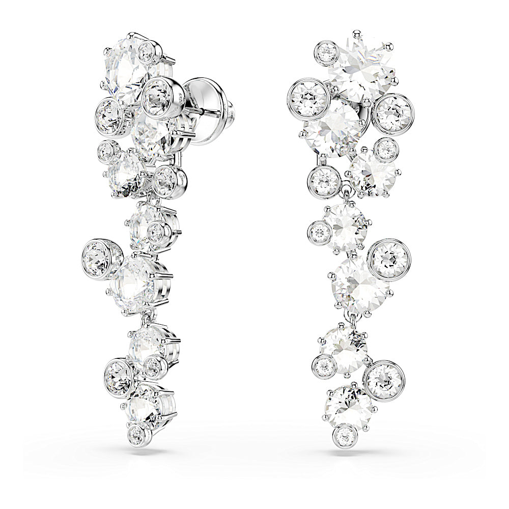 Pendientes Constella, Tallas mixtas, Blancos, Baño de rodio