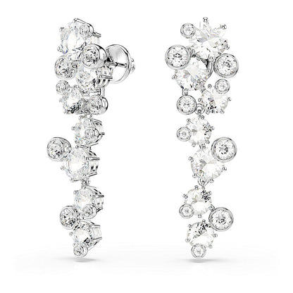 Pendientes Constella, Tallas mixtas, Blancos, Baño de rodio