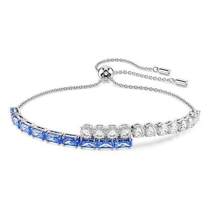 Pulsera Matrix, Tallas mixtas, Azul, Baño de rodio