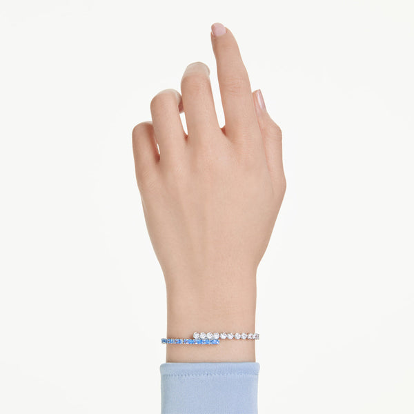 Pulsera Matrix, Tallas mixtas, Azul, Baño de rodio