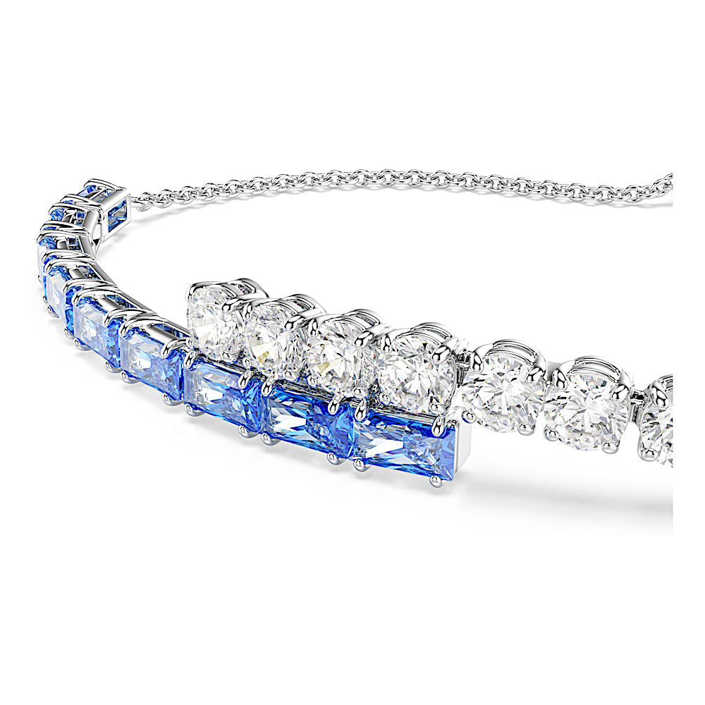 Pulsera Matrix, Tallas mixtas, Azul, Baño de rodio