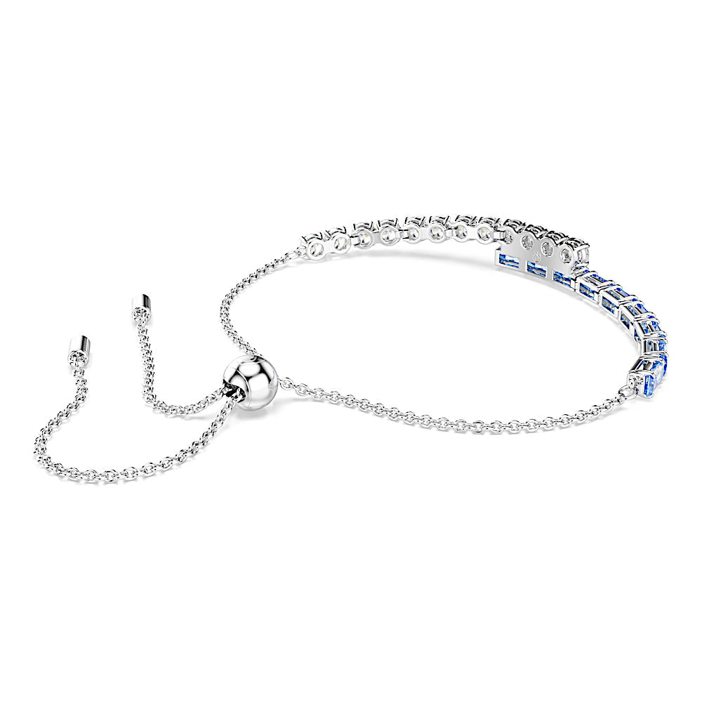 Pulsera Matrix, Tallas mixtas, Azul, Baño de rodio