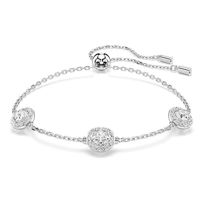 Pulsera Una Angelic, Talla redonda, Motivos de doble cara, Blanca, Baño de rodio