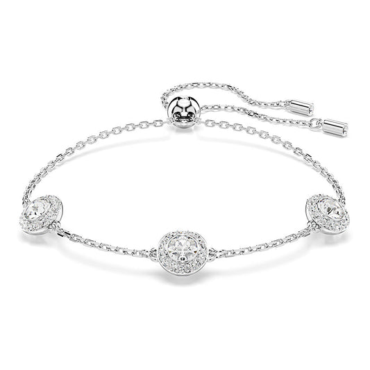 Pulsera Una Angelic, Talla redonda, Motivos de doble cara, Blanca, Baño de rodio