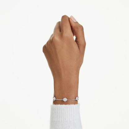 Pulsera Una Angelic, Talla redonda, Motivos de doble cara, Blanca, Baño de rodio