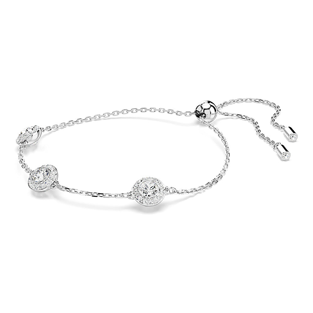 Pulsera Una Angelic, Talla redonda, Motivos de doble cara, Blanca, Baño de rodio
