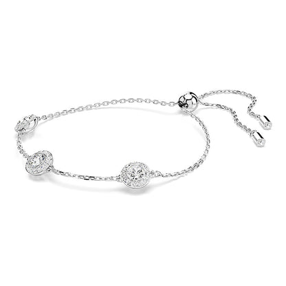 Pulsera Una Angelic, Talla redonda, Motivos de doble cara, Blanca, Baño de rodio