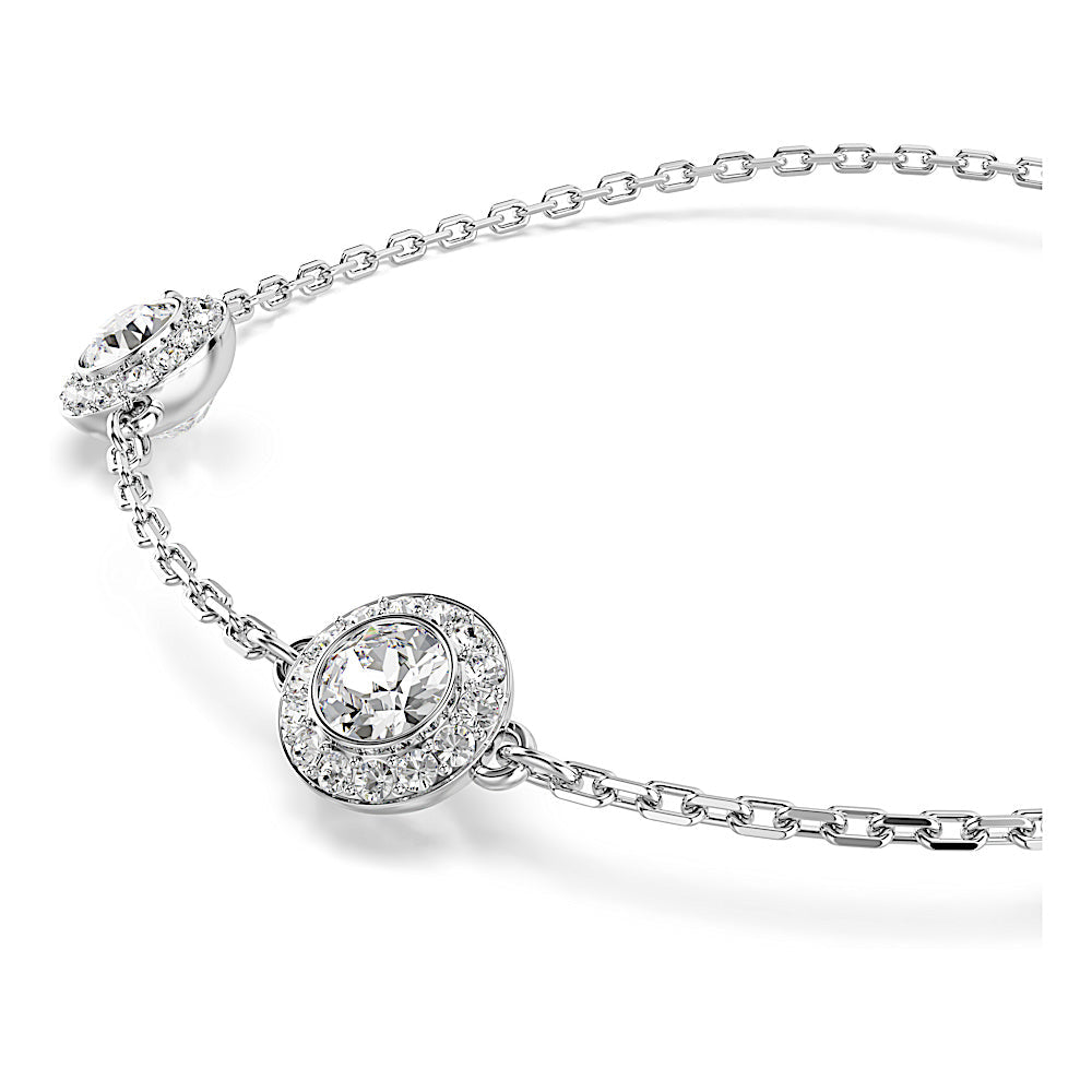 Pulsera Una Angelic, Talla redonda, Motivos de doble cara, Blanca, Baño de rodio
