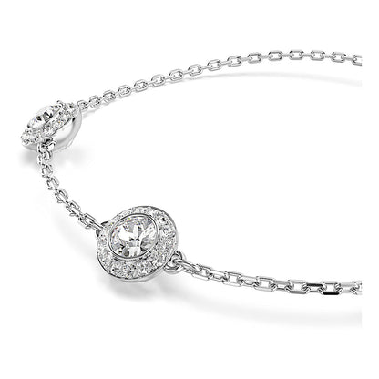 Pulsera Una Angelic, Talla redonda, Motivos de doble cara, Blanca, Baño de rodio