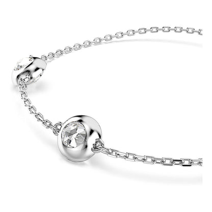 Pulsera Una Angelic, Talla redonda, Motivos de doble cara, Blanca, Baño de rodio