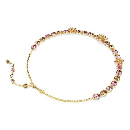Collar Idyllia, Tallas mixtas, Flor, Multicolor, Baño tono oro