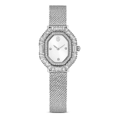 Reloj Matrix Octagon, Brazalete de metal, Tono plateado, Acero inoxidable