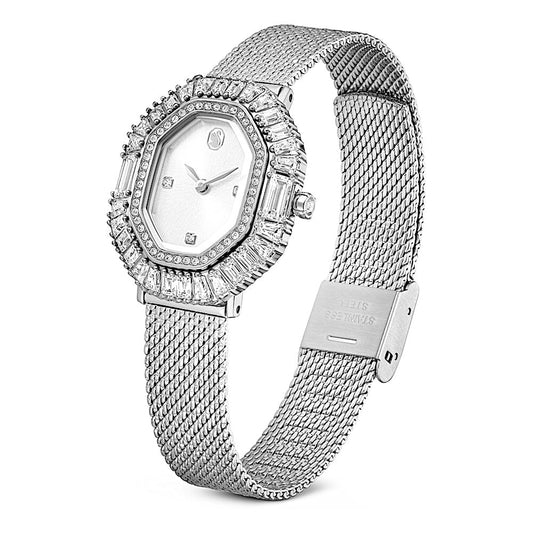 Reloj Matrix Octagon, Brazalete de metal, Tono plateado, Acero inoxidable