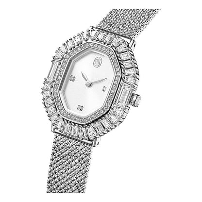 Reloj Matrix Octagon, Brazalete de metal, Tono plateado, Acero inoxidable