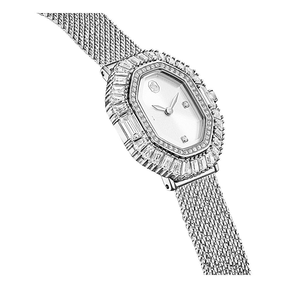 Reloj Matrix Octagon, Brazalete de metal, Tono plateado, Acero inoxidable