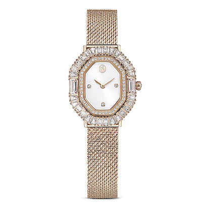 Reloj Matrix Octagon, Brazalete de metal, Tono dorado, Acabado tono oro champán